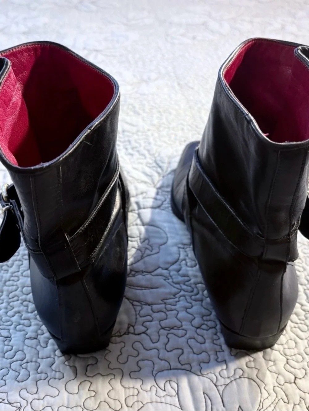 💥Yves Saint Laurent YSL Paris Tom Ford Era Leather Ankle Strap Boots Sz 9🧡